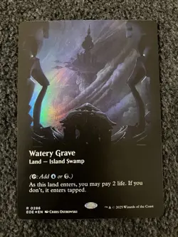 Magic The Gathering MTG - Watery Grave (Borderless) Foil - EOE - Image 1