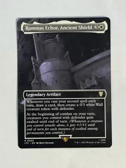 MTG - Rammas Echor, Ancient Shield Borderless Commander Lord Of The Rings NM - Image 1