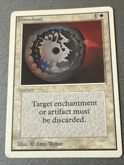 Disenchant MTG X1 Unlimited Ex+ Condition See Pics Front Back - Image 1