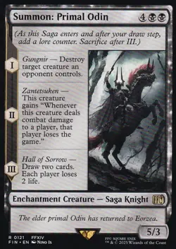 Summon: Primal Odin Foil - FIN 0121 NM - MTG Magic - Image 1