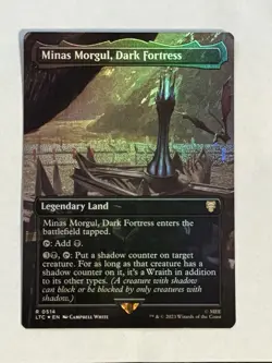 Minas Morgul, Dark Fortress 0514 Borderless Lord of the Rings MTG MAGIC Foil - Image 1