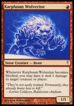 Karplusan Wolverine - Medium Play MTG Coldsnap - Image 1