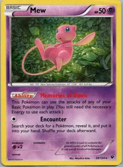 Pokemon TCG Mew 29/124 Fates Collide Holo MP - Image 1