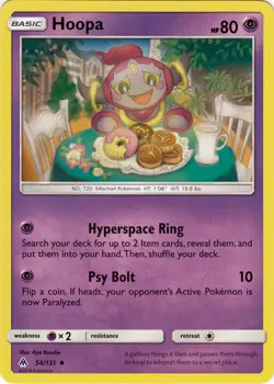 Pokemon - Hoopa - 54/131 - Uncommon - Sun & Moon Forbidden Light - NM - Image 1