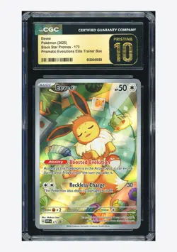 Pokemon CGC 10 PRISTINE Eevee Promo 2025 #173 SVP Prismatic Evolutions ETB ENG - Image 1