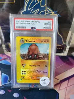 Pokemon Piloswine Skyridge Rev Foil #43 PSA 10 Gem - Image 1