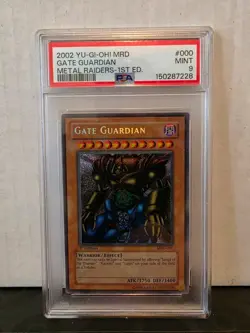Yugioh PSA 9 Gate Guardian MRD-000 1st Edition METAL RAIDERS - Image 1