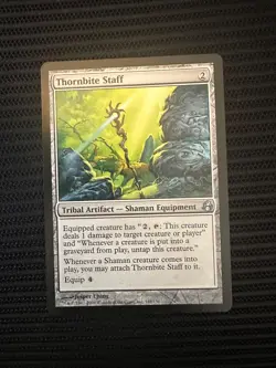 1x Thornbite Staff #145 (NM / LP) Morningtide MOR Magic MTG English ENG - Image 2