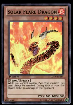 Solar Flare Dragon LCYW-EN254 Yugi's World Yu-Gi-Oh 1st Edition NM - Image 1