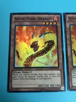 Yugioh - Solar Flare Dragon LCYW-EN254 1st Edition SUPER LP X2 - Image 2