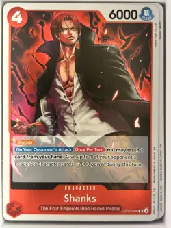 OP12-008 Shanks (008) English R One Piece TCG Card Game - Image 1
