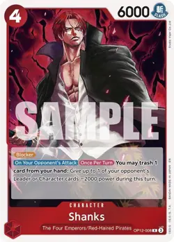 OP12-008 Shanks (008) English R One Piece TCG Card Game - Image 2