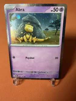 Abra 063/165 SV 151 Cosmos Holo Promo Pokemon Card NM w/SWIRL 🌀💫 + Alakazam Ex - Image 2