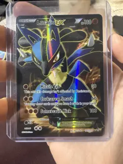 Pokemon TCG Lucario EX XY Furious Fists 107/111 Ultra Rare Full Art Holo Card - Image 1