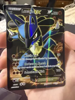 Pokemon TCG Lucario EX XY Furious Fists 107/111 Ultra Rare Full Art Holo Card - Image 2