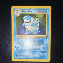 Pokemon Blastoise Base Set 2 Holo Rare 100 HP 2/130 Card English - Image 4