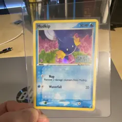 Pokemon Mudkip TCG Crystal Guardians Holo Stamped Common Card 58/100 EX - Image 1