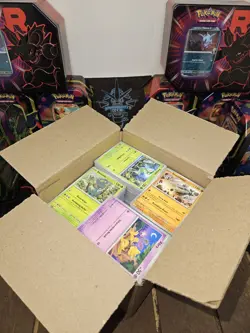 BULK POKEMON CARDS--COMMON AND UNCOMMON WITH HOLOS!! 7 POUNDS AND 1 POUND - Image 1