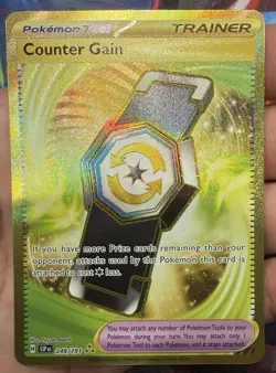 Pokemon TCG Counter Gain Hyper Rare Holo Card 249/191 SV08 Surging Sparks - Image 1