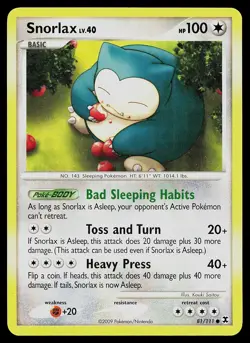 Pokemon Card - Snorlax Rising Rivals 81/111 Common - Image 1