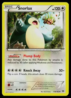 Pokemon Card BREAKthrough Snorlax 118/162 Uncommon - Image 1