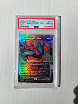 MTG FOIL PSA 10 GEM MINT Spectacular Spider-Man 2025 Borderless Card SPM 0014 - Image 2