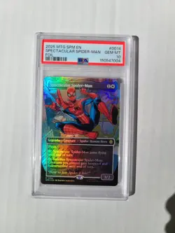 MTG FOIL PSA 10 GEM MINT Spectacular Spider-Man 2025 Borderless Card SPM 0014 - Image 3