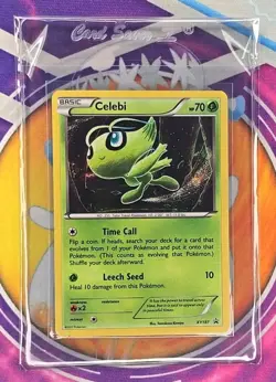 🔥2017 Pokemon CELEBI Black Star Promo COSMOS HOLO Card #XY187 HD GALAXY SWIRL🔥 - Image 4