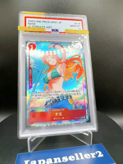 PSA 10 Nami (Alt Art) OP01-016 ROMANCE DAWN - ONE PIECE Card Game Japanese 2022 - Image 2