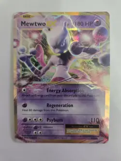 Mewtwo EX 52/108 XY Evolutions Holo Ultra Rare Pokemon card (NM) - Image 1