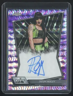 2026 Topps Chrome WWE Tatum Paxley Auto /10 #NXT-TAT Purple Geometric - Image 1