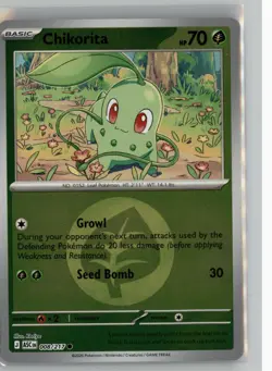 CHIKORITA 008/217 C ME: ASCENDED HEROES POKEMON GRASS ENERGY HOLO NM - Image 1