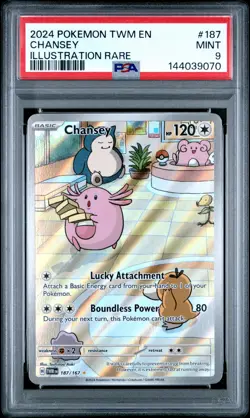 PSA MINT 9 - 2024 POKEMON TWM EN-TWILIGHT MASQUERADE 187 CHANSEY - Image 1