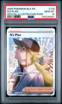 PSA GEM MT 10 - 2025 POKEMON BLK EN-BLACK BOLT 170 N'S PLAN - Image 1