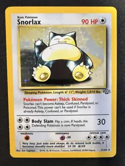 SNORLAX Holo 11/64 Jungle Set Pokemon Card - Image 1
