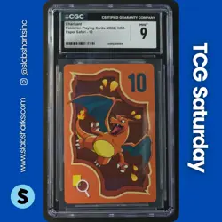 2022 POKEMON PLAYING CARDS X PAPER SAFARI KOREAN #10 CHARIZAD CGC 9 - Image 1