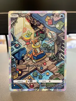 Pokemon TCG Pocket Buizel Holographic Illustration Rare - Fan Art - Image 1
