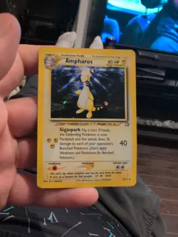Pokemon TCG Ampharos 1/111 Neo Genesis Holo DMG - Image 1