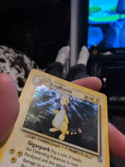 Pokemon TCG Ampharos 1/111 Neo Genesis Holo DMG - Image 2