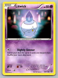 Pokemon TCG XY - Steam Siege Litwick 48/114 - Image 1