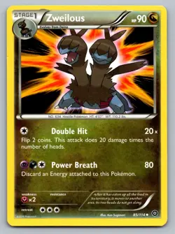 Pokemon TCG XY - Steam Siege Zweilous 85/114 - Image 1