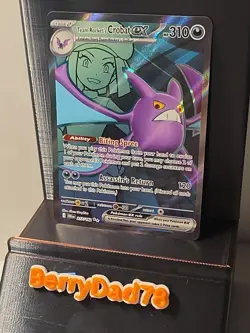 Team Rockets Crobat EX 217/182 Destined Rivals Ultra Rare Pokemon TCG NM - Image 1
