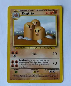 Pokemon TCG - Dugtrio - 19/102 - Rare Unlimited Base Set Unlimited - Image 1