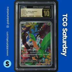 2023 POKEMON S&V TRIPLET BEAT JP #074/073 TROPIUS ART RARE CGC PRISTINE 10 - Image 1