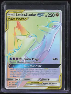 2019 Pokemon Sun & Moon Team Up Secret #190 Latias & Latios GX - Image 1