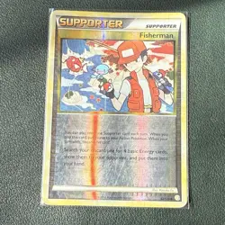 Fisherman 92/123 Reverse Holo HeartGold & SoulSilver Pokemon - Image 1