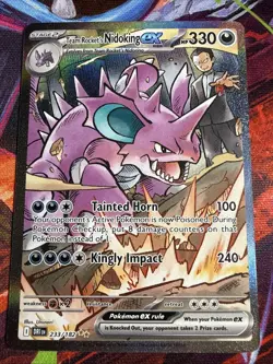 Team Rocket’s Nidoking Ex 233/182 Pokemon Destined Rivals Special Illustration - Image 1