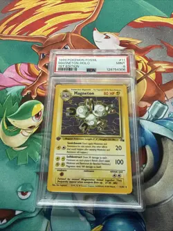 Pokemon Magneton Fossil 1st Edition Holo Rare PSA 9 - Image 1