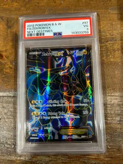 POKEMON 2012 Black White Next Destinies Full Art ZEKROM EX #97 PSA 3 RARE - Image 1