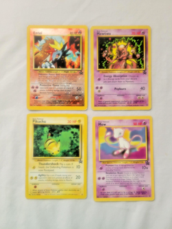 1999 VTG Pokemon Black Star Promo 4 Lot – Pikachu, Mew, Mewtwo, Entei Holo (MP+) - Image 2